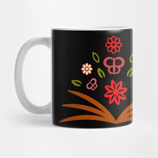 Open book with flowers Mug